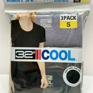 32 Degrees Womens Short Sleeve Scoop Neck Shirt 3P